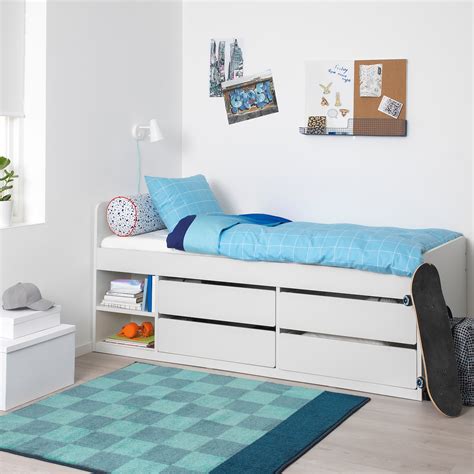 ikea bed with drawers white